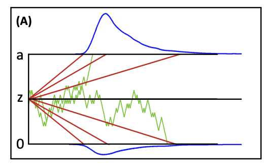 Graphical illuscation of simple sequential sampling model.