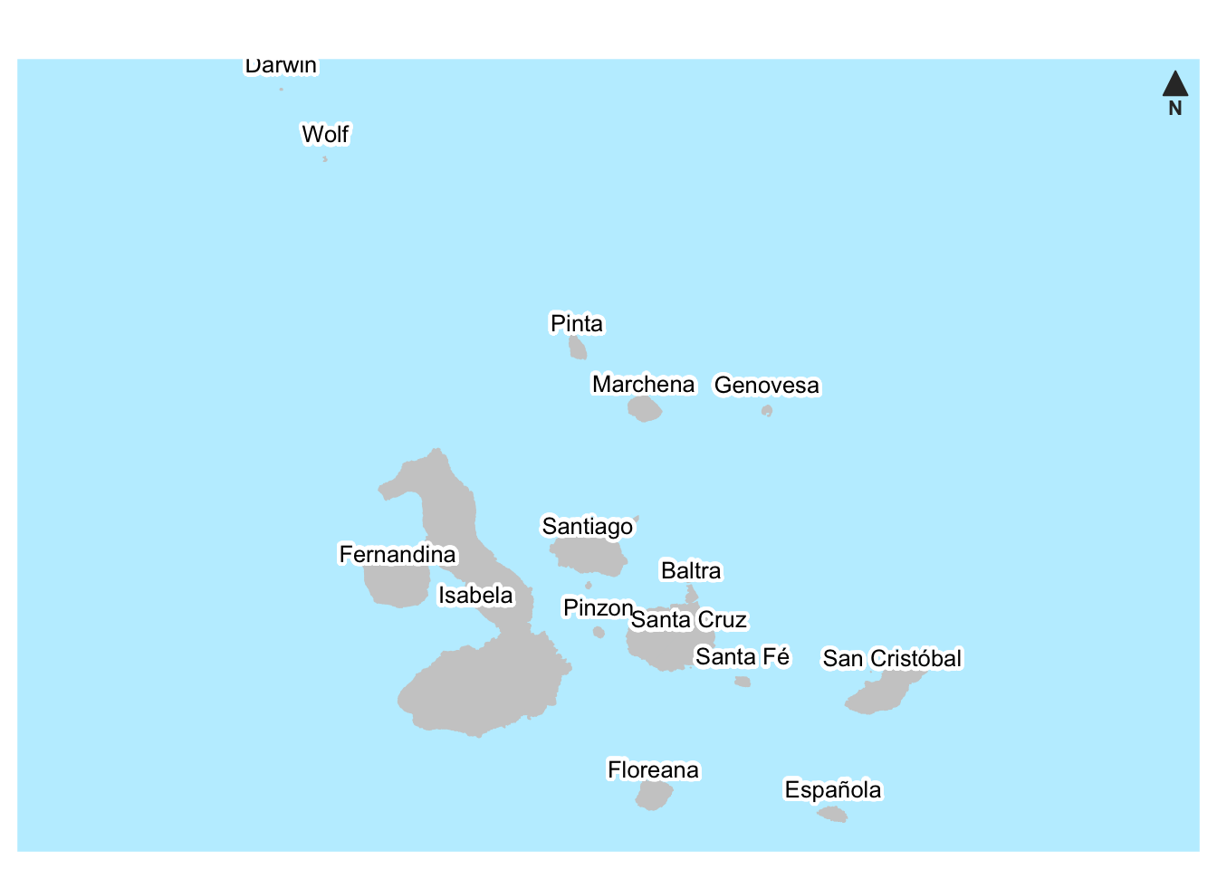 Map of the Galápagos Islands