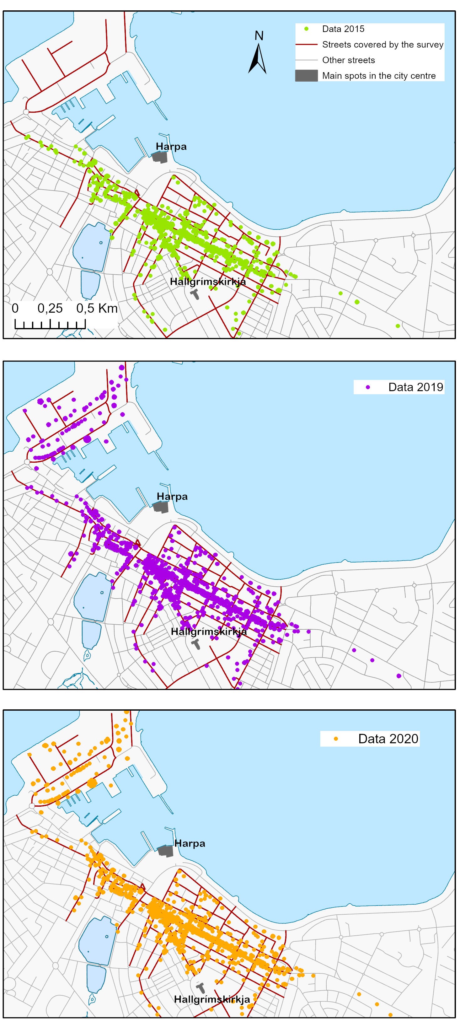 Perimeter covered by the survey