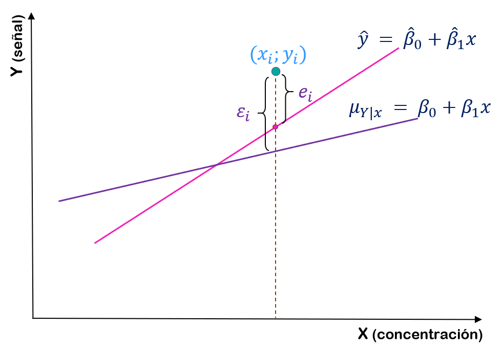 Comparación de $\varepsilon_i$ con el residuo $e_i$.