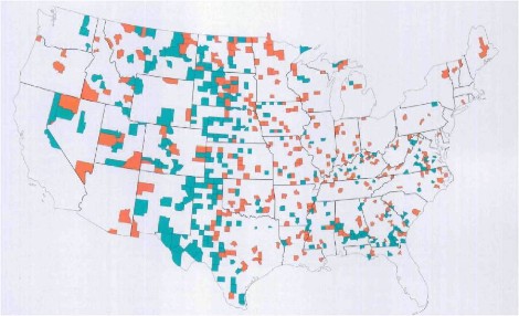 Tasas de cáncer de riñon en USA.