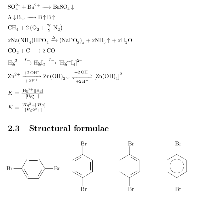 A chemistry book produced by the 'chemistry' tempalte.