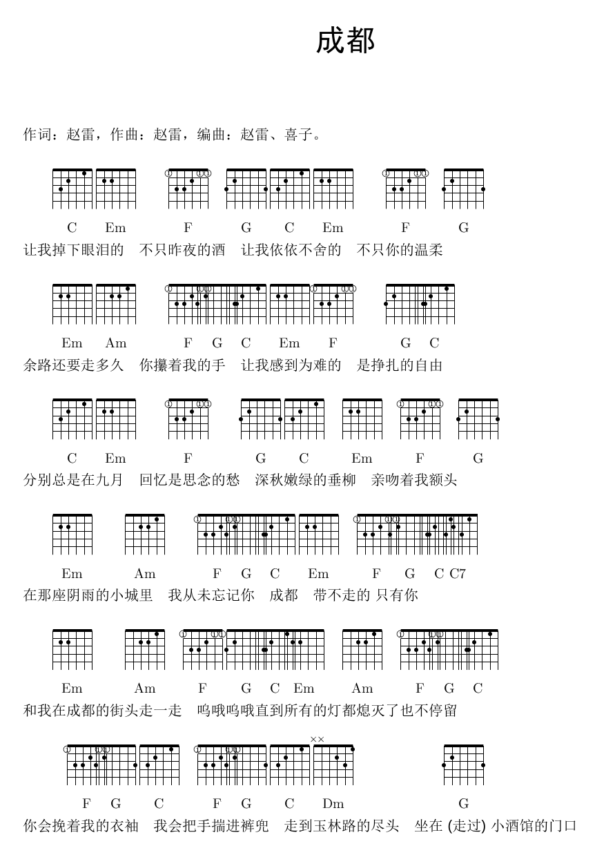 A guitar chord book