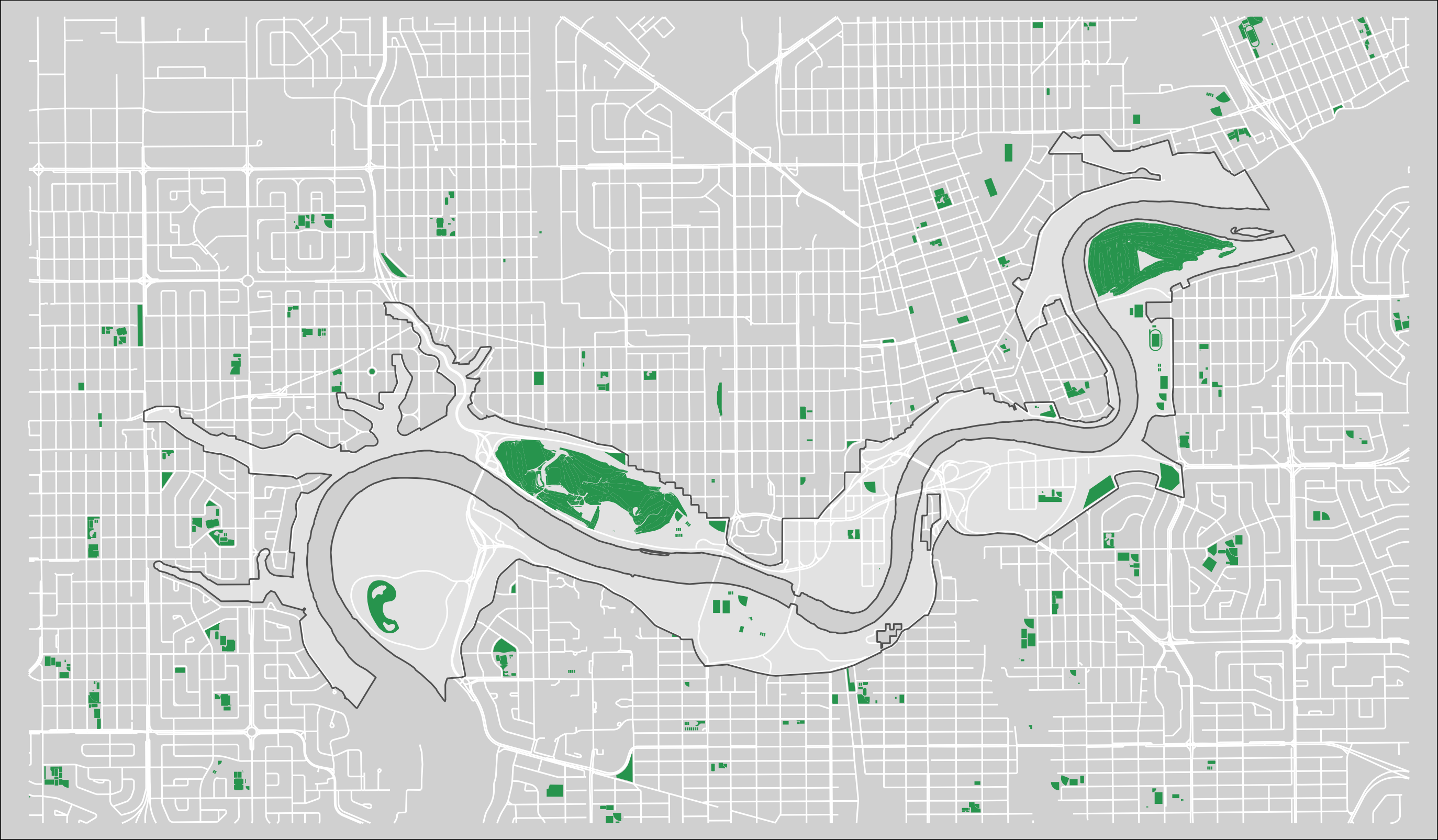 Sports fields in Edmonton.