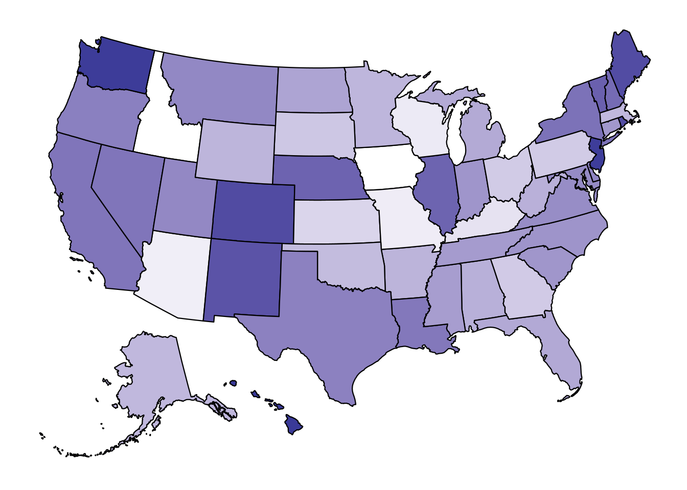 Passed Liberal Bills by State