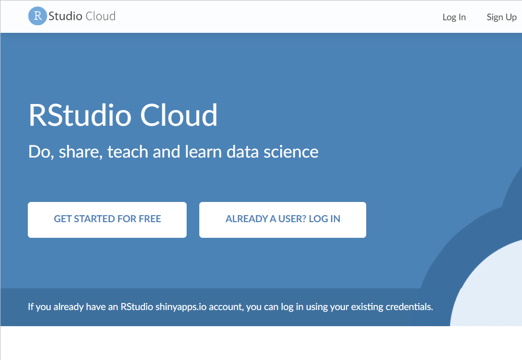 RStudio Cloud