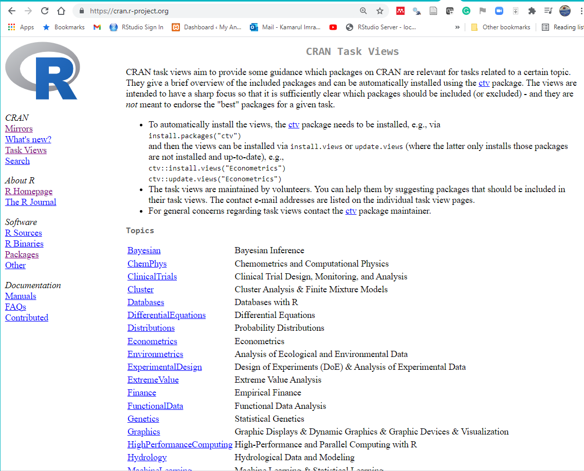 CRAN Task Views