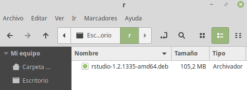 Instalador de RStudio para Linux