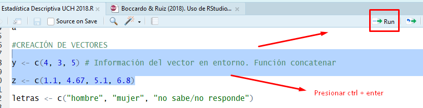 Formas de ejecutar una sintaxis en RStudio