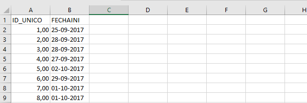 Hoja con identificación de respondientes