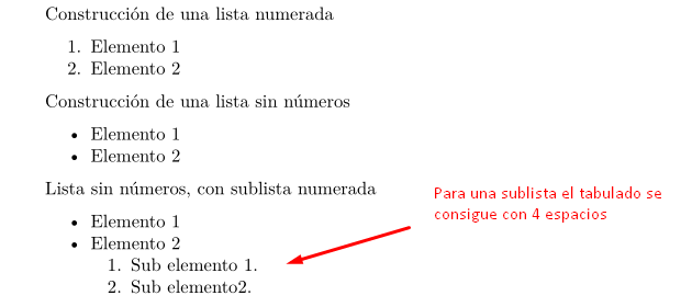 Compilación de documento RMarkdown con listas