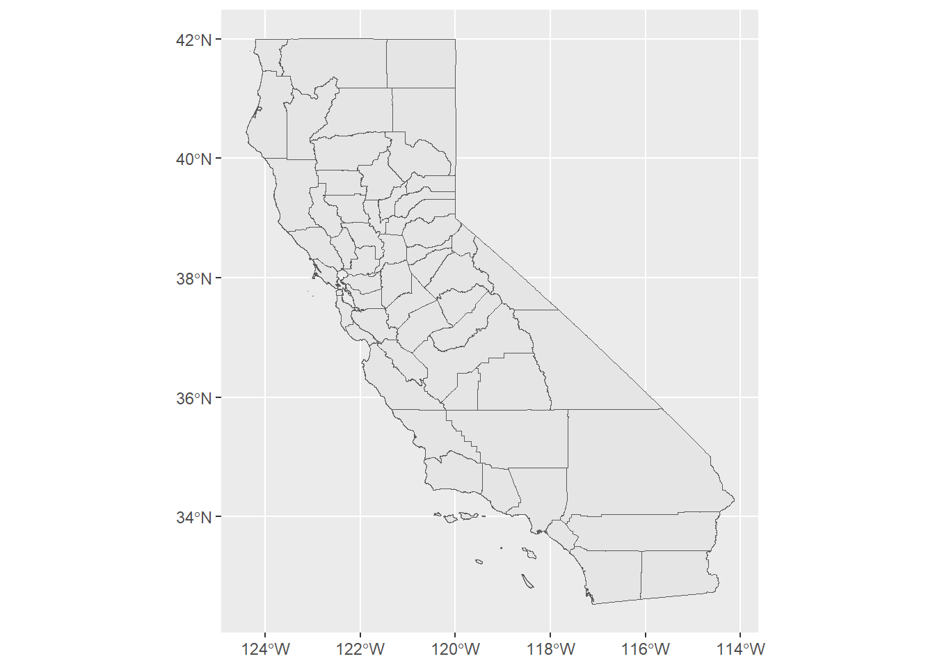 California counties simple features data in igisci package