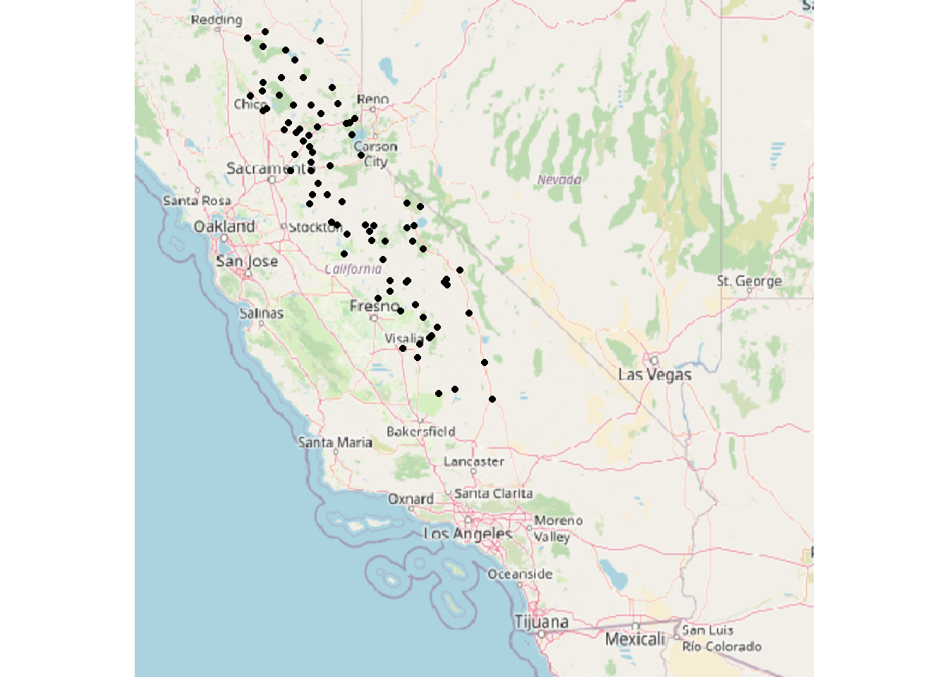 Converted sf data for map with tiles