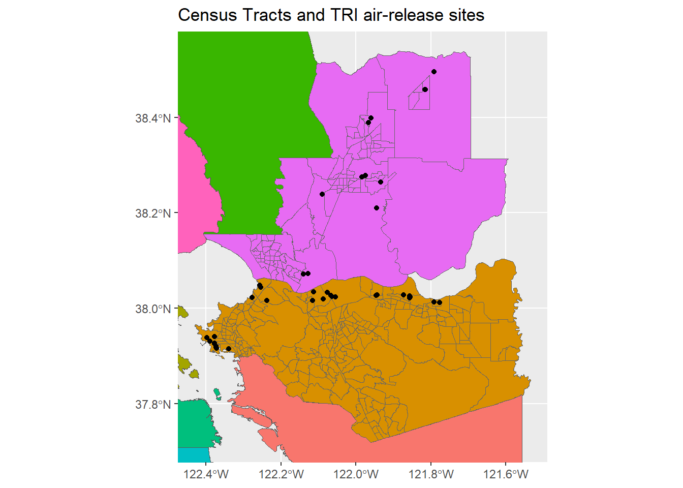 Using bbox to zoom into two counties