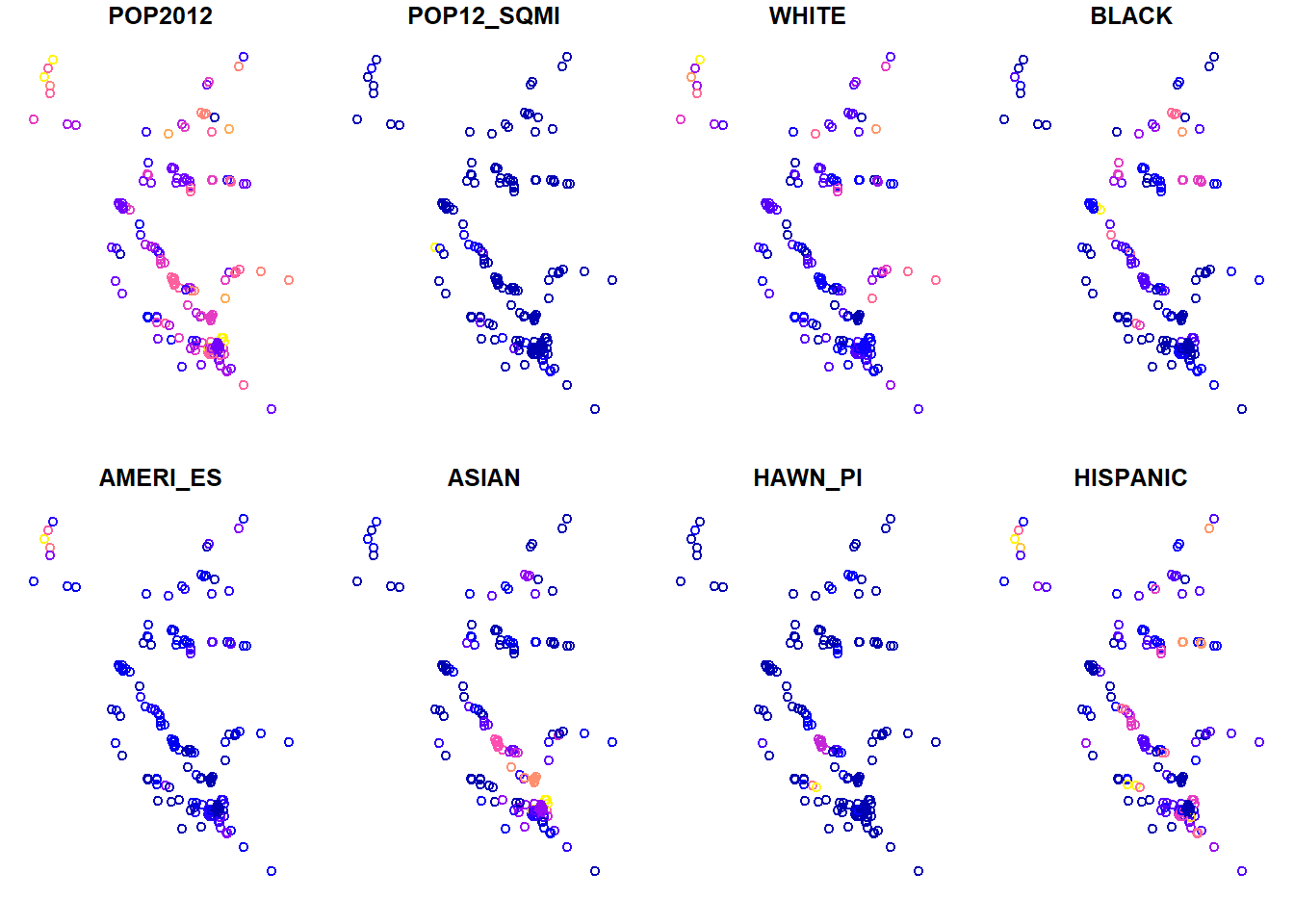 TRI points with census variables added via a spatial join