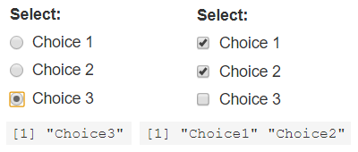 Radio buttons and check boxes