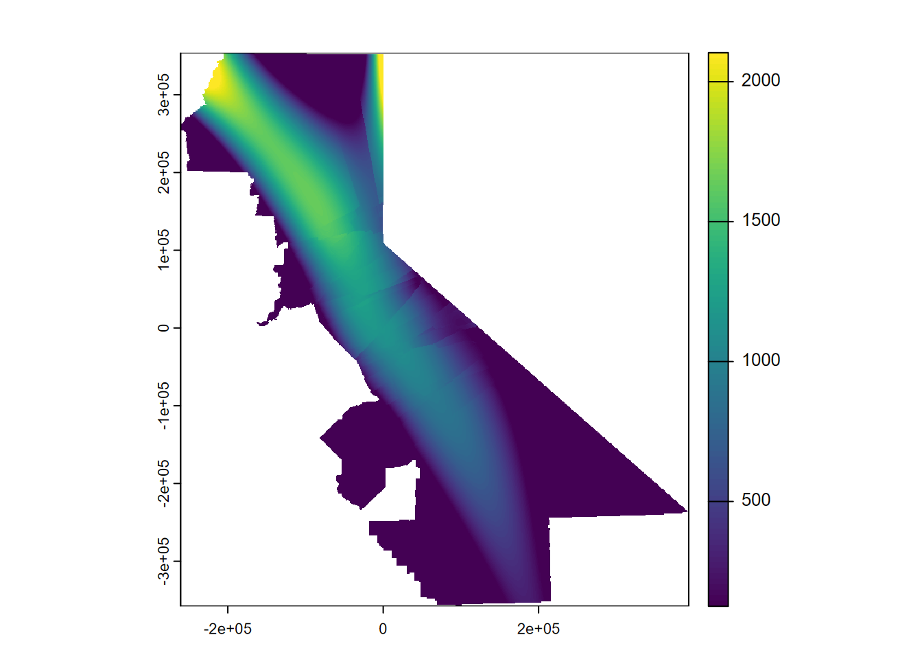 Third order local polynomial, precipitation