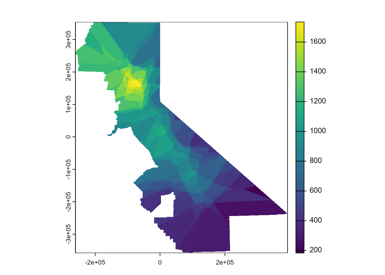 Nearest neighbor interpolation of precipitation