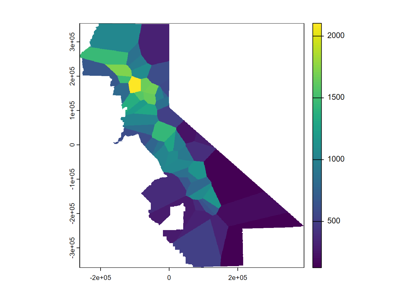 Rasterized Voronoi polygons