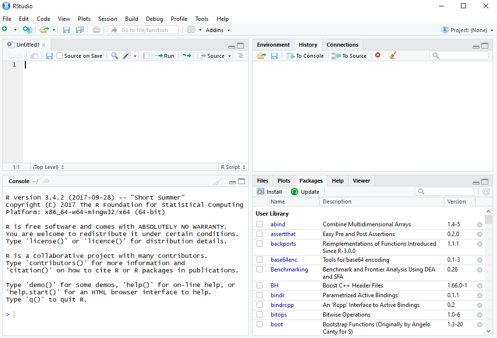 RStudio user interface