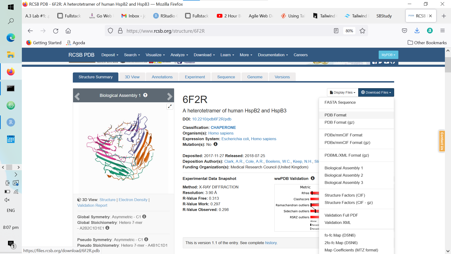 Downloading a Random Protein's .pdb File