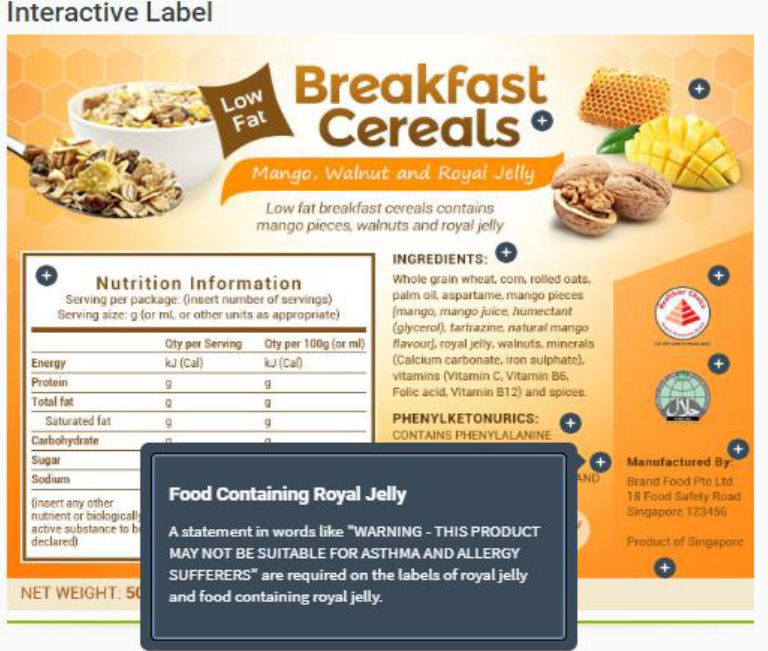 Food Labelling on a Cereal Carton