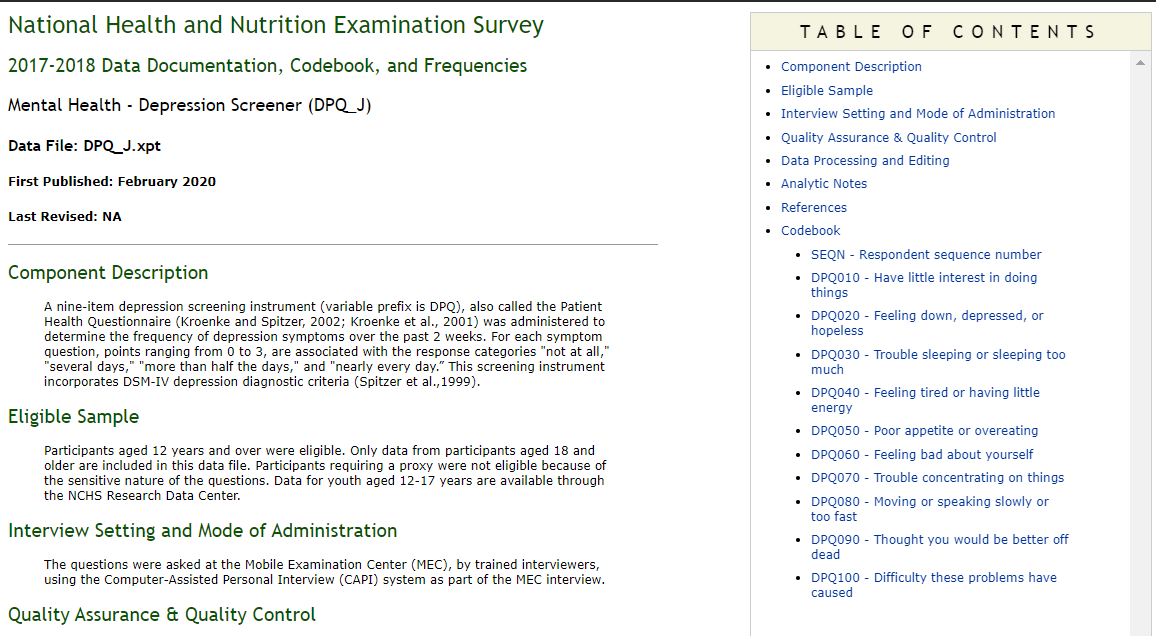 https://wwwn.cdc.gov/Nchs/Nhanes/2017-2018/DPQ_J.htm