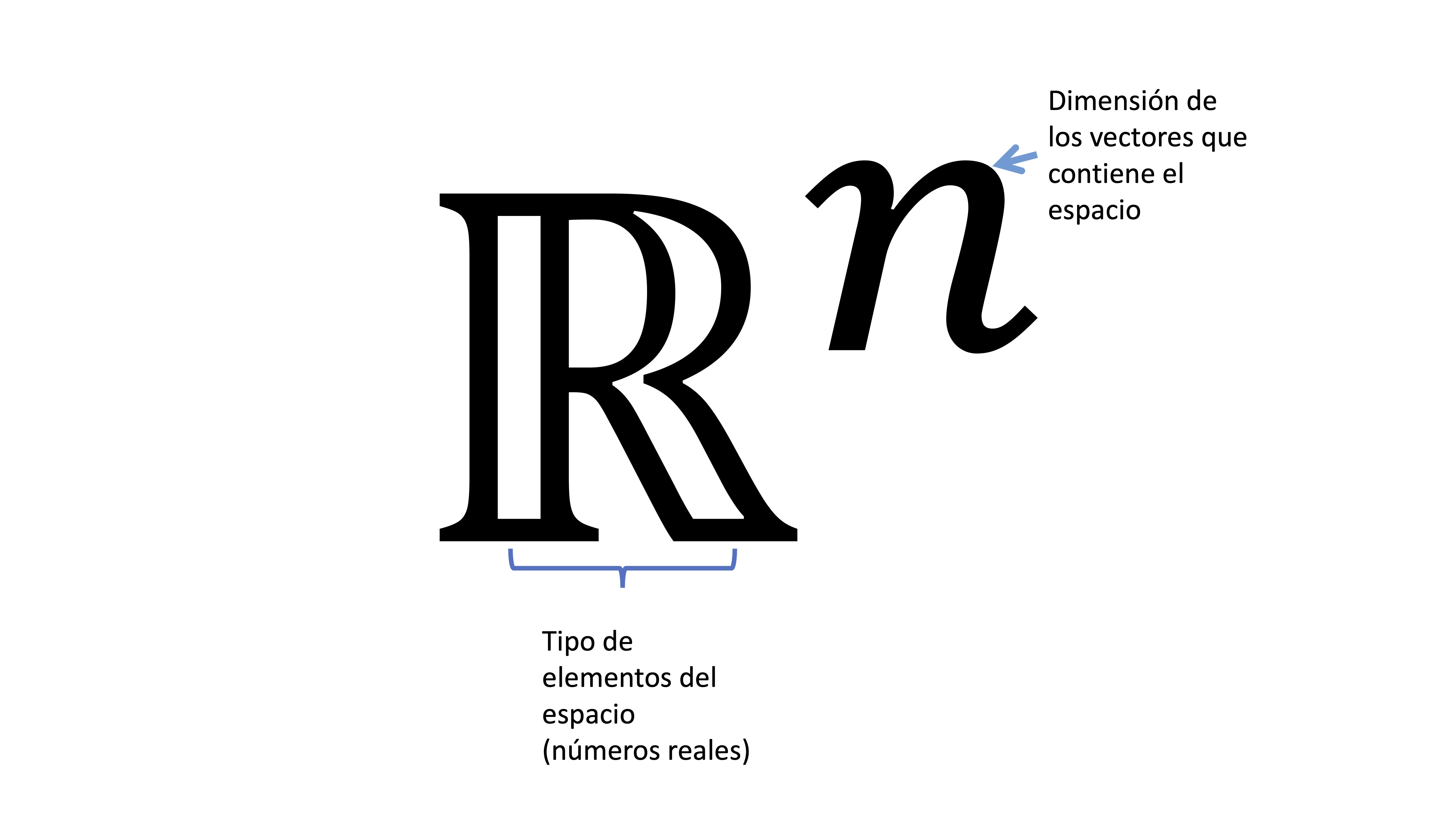 FIG4. Con esta notación nos referiremos al espacio en el que convivirán los vectores.