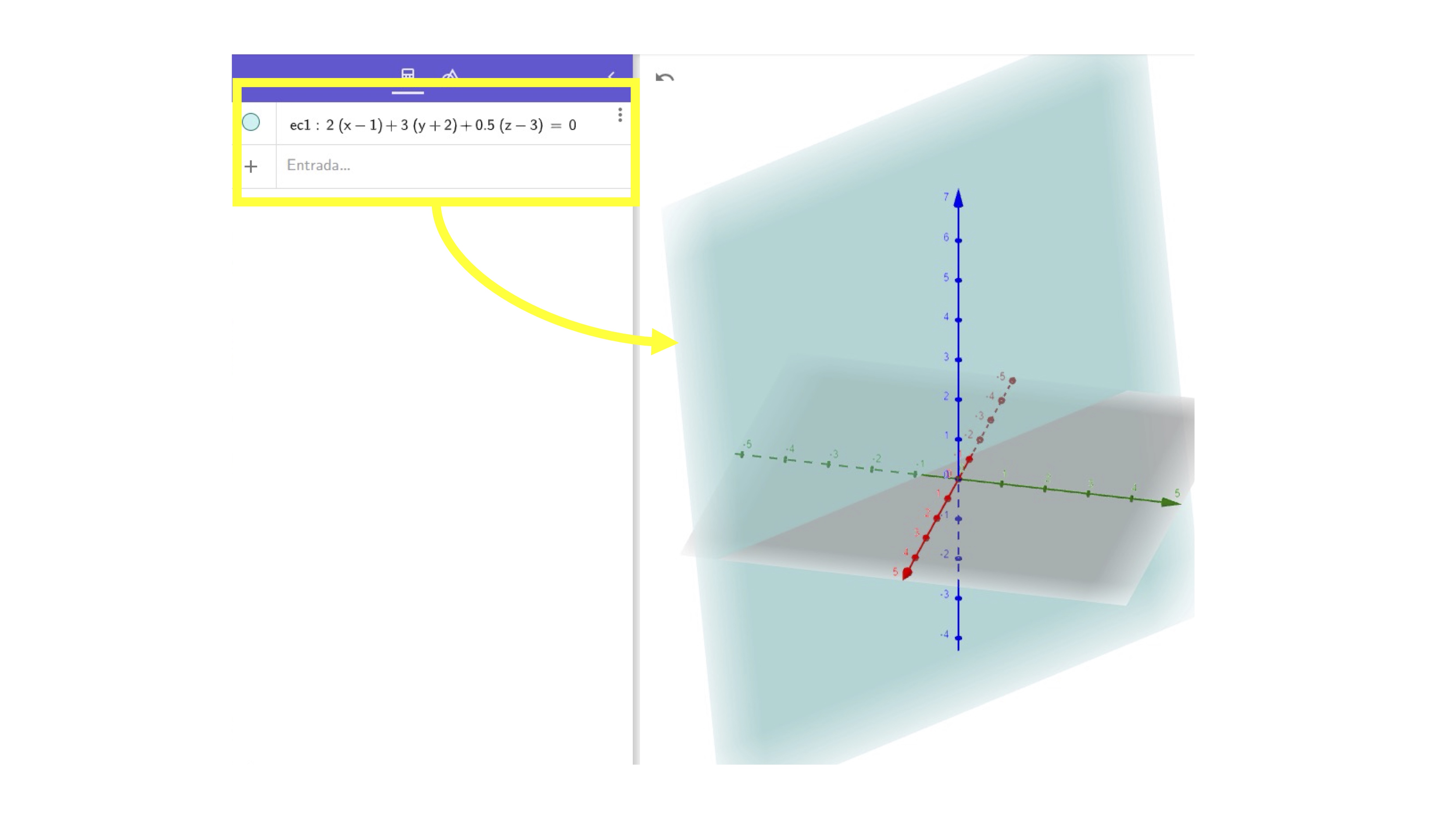 FIG 1. Un plano en \mathbb{R}^{3} a través de sus ecuaciones paramétricas