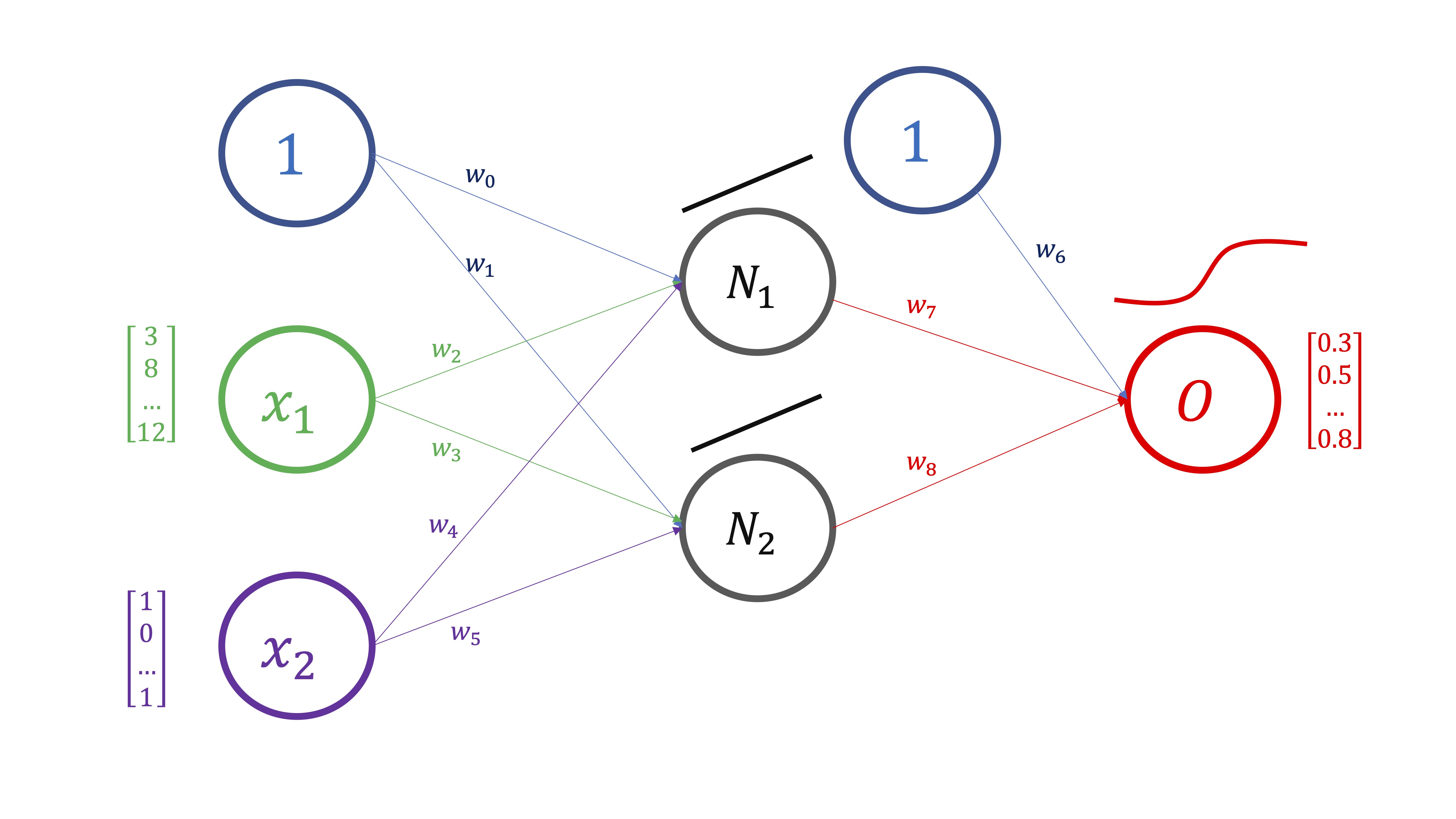 FIG 2: Esquema donde tenemos T observaciones de las variables x_1,x_2,O