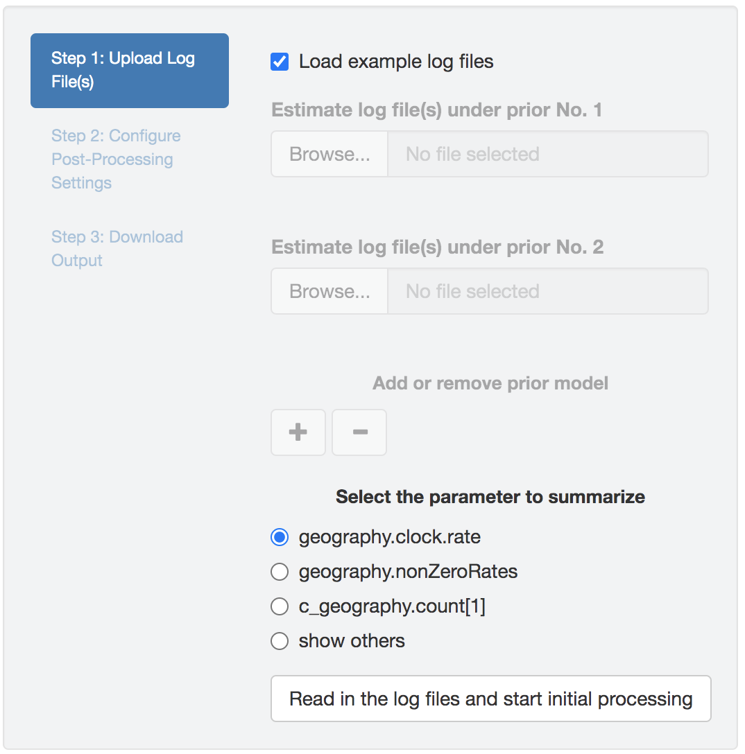 Select the parameter to examine.