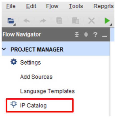 在“PROJECT MANAGER”里点击“IP Catalog”