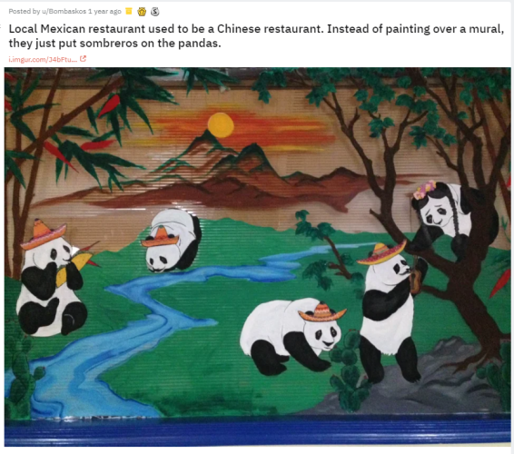 Sombreros on the pandas