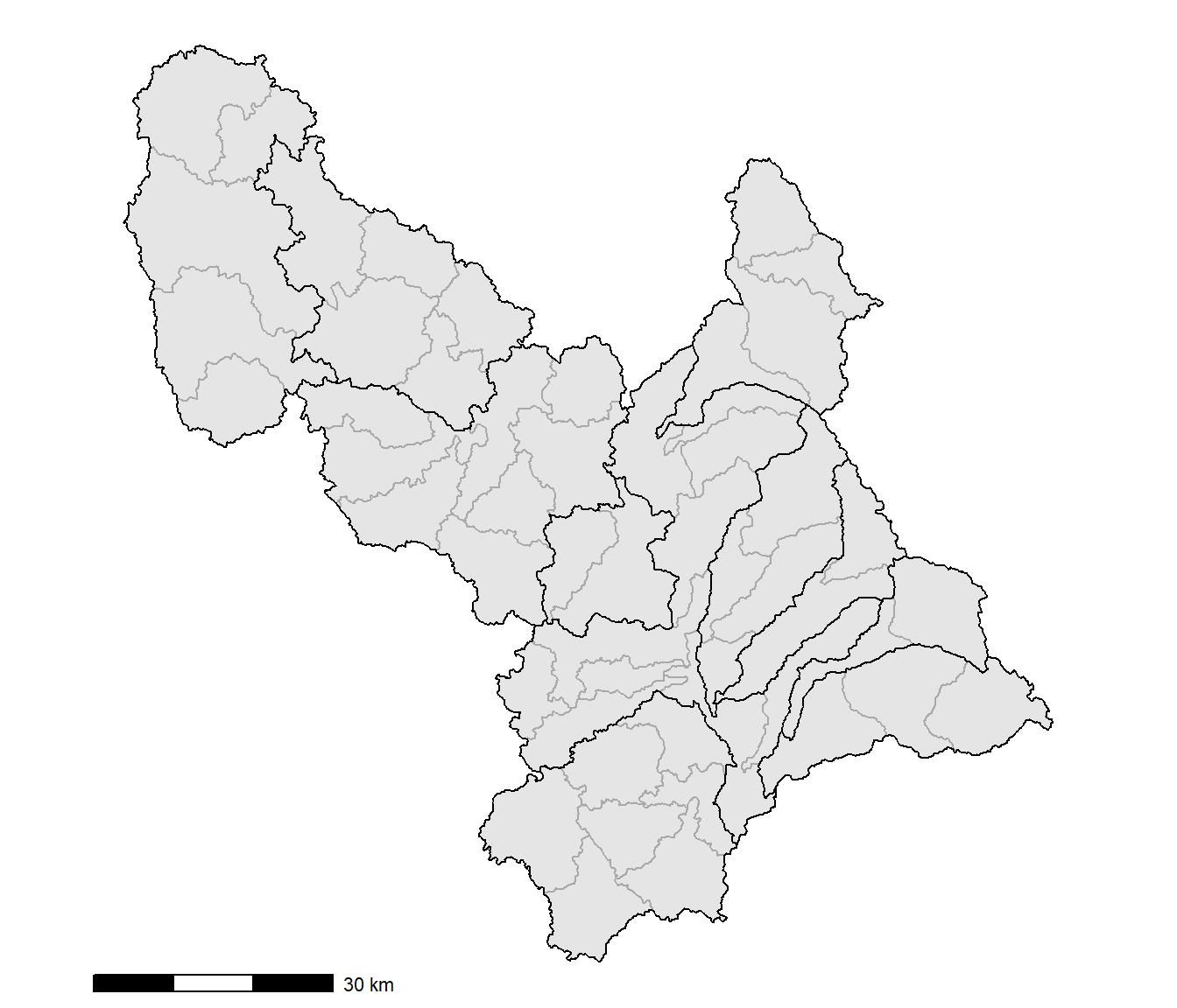 Watersheds and subwatersheds in the Middle Big Sioux subbasin.