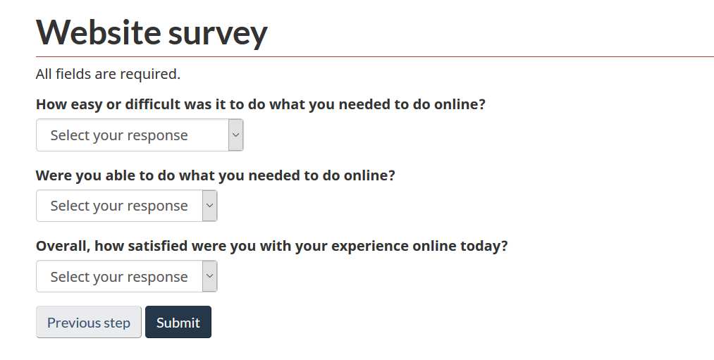 Example Site Wide Survey