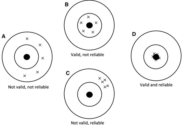 Reliability vs. Validity