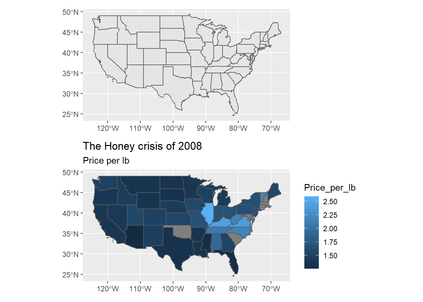 Basic use of ggplot2 for spatial data