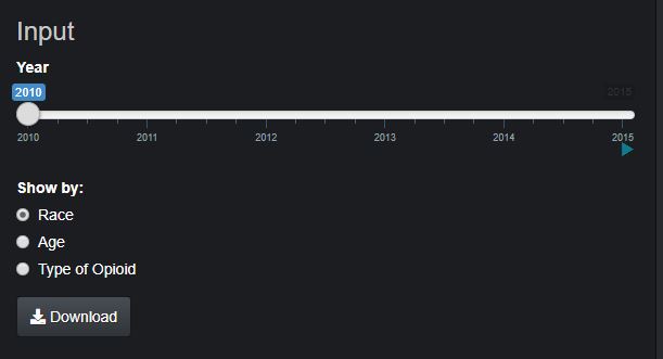 Opioid Deaths User Interface