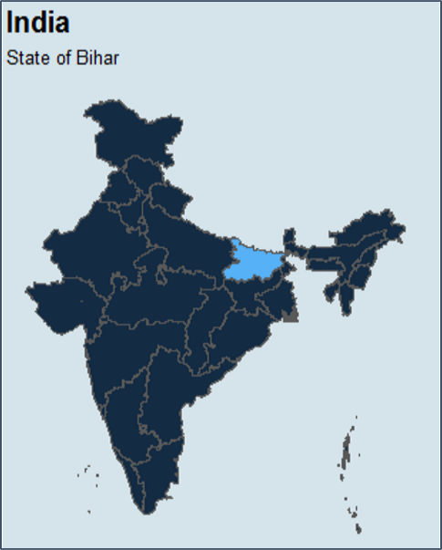 Bihar as located within the Country of India