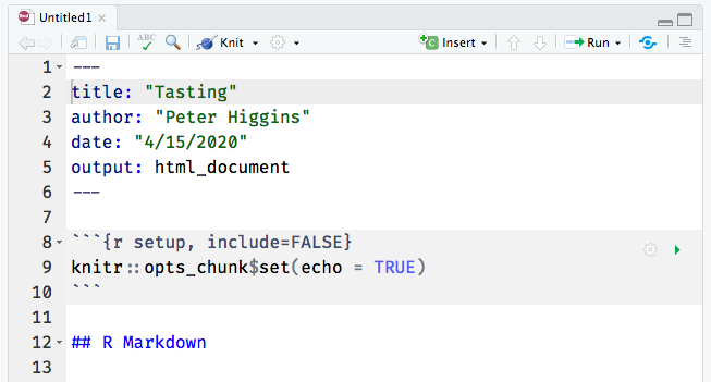 What Your New Rmarkdown Document Looks Like