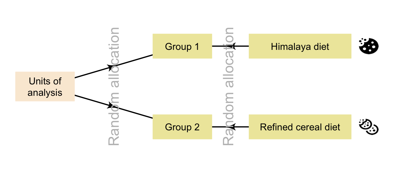 Random allocation can occur in two places for the Himalaya study