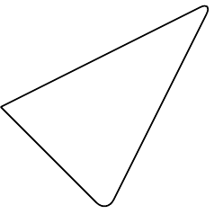 rounded corner pseudo-closed triangle