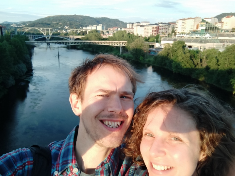 How many bridges? Photo from the oldest bridge in Ourense.