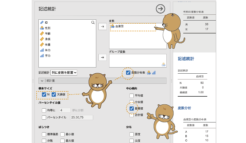 血液型の記述統計