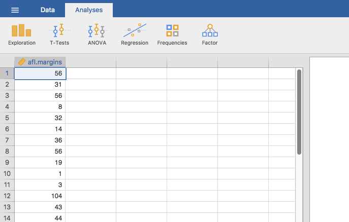 [<span class="filename">aflsmall_margins.csv</span>](data/aflsmall_margins.csv)に格納されている変数を<span class="jamovi">jamovi</span>で表示したところ