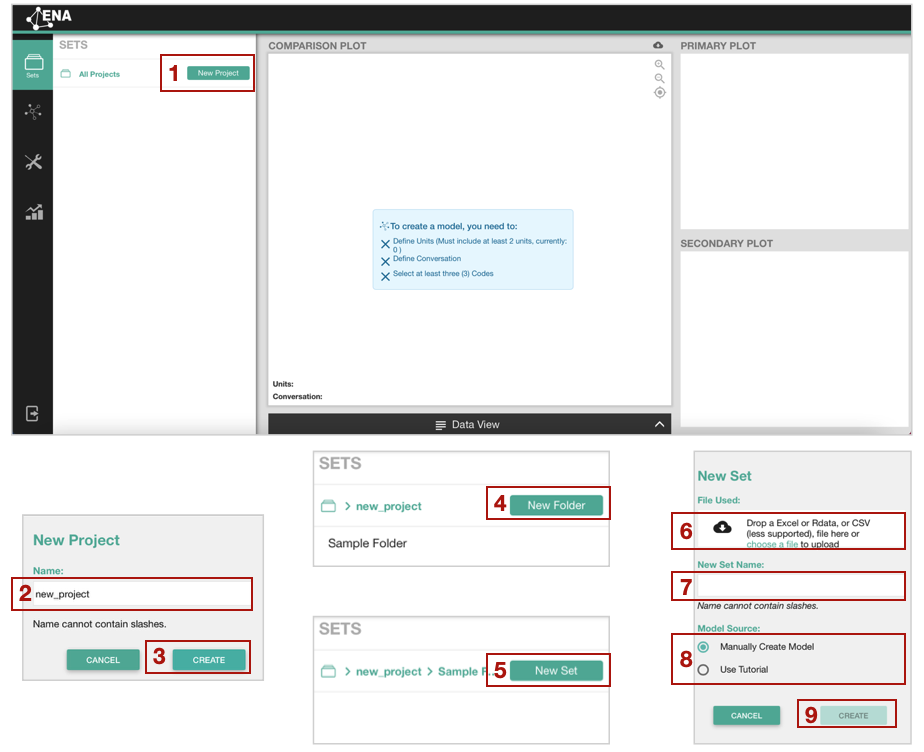 Uploading data in the ENA webtool