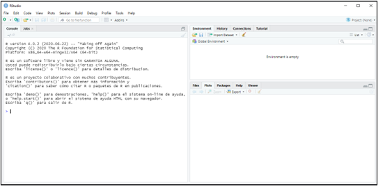 IDE de RStudio.