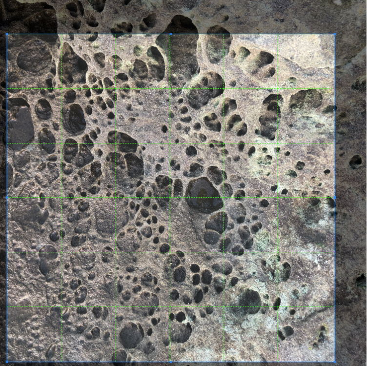 Study image dataset featuring honeycomb weathering on the coast of Gabriola Island, British Columbia. Image credit: Colin Robertson