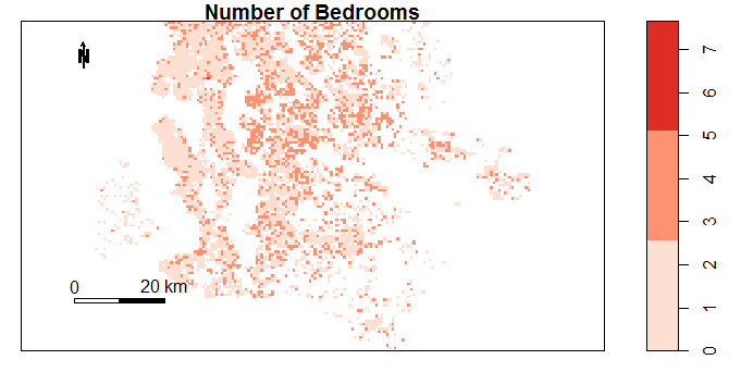 Number of Doctors or Dentists within 500m by Location