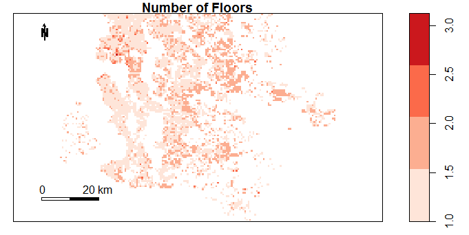 Number of Doctors or Dentists within 500m by Location